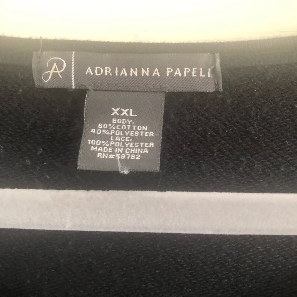 Adrianna Papell Elegant Black Lace Women's Top XXL - Picture 14 of 16